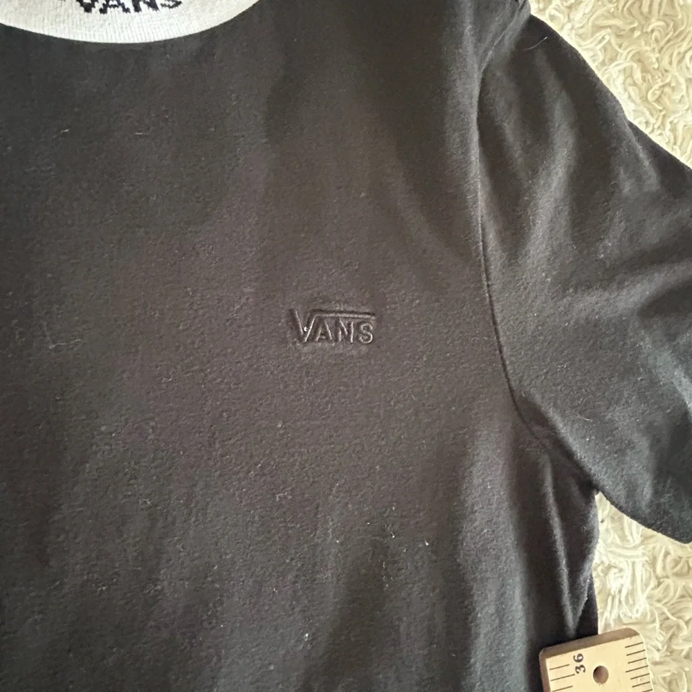 Vans Black Tee Dress with Logo Collar